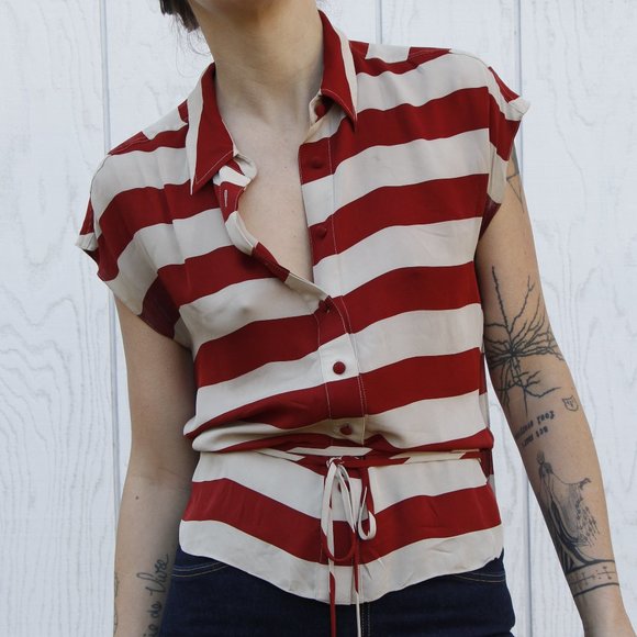 Alexander Wang Striped Button Up - Picture 3 of 13